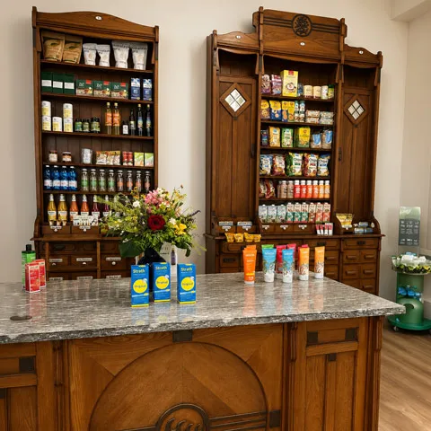 Innenraum der Alpstein Apotheke